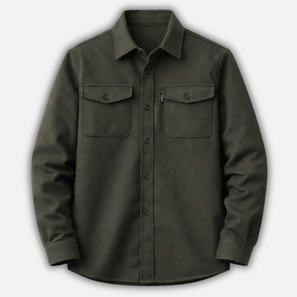 Sobrecamisa tejida con bolsillos en el pecho para caballeros
