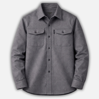 Sobrecamisa tejida con bolsillos en el pecho para caballeros