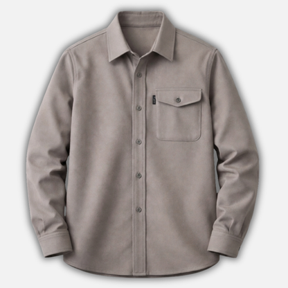 Sobrecamisa tejida con bolsillos en el pecho para caballeros