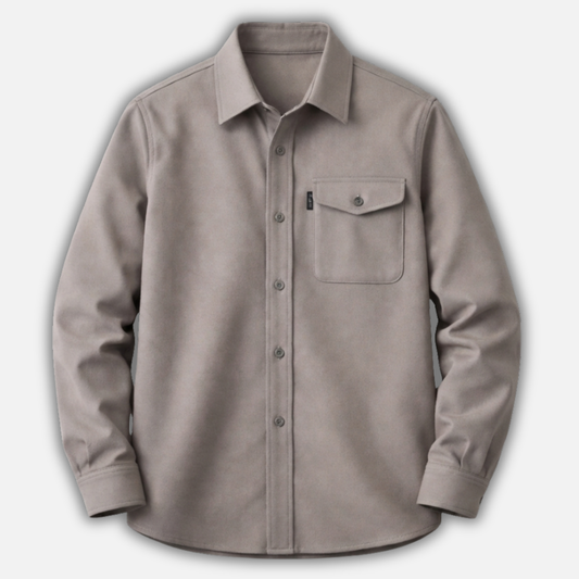 Sobrecamisa tejida con bolsillos en el pecho para caballeros