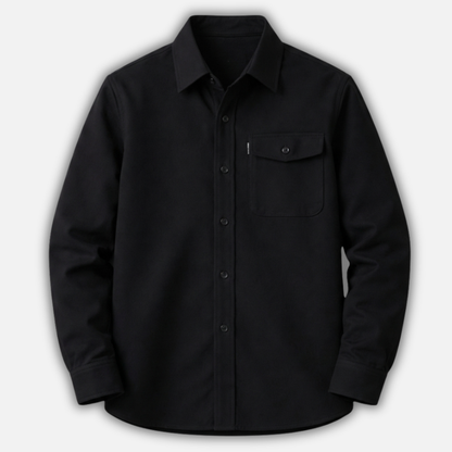 Sobrecamisa tejida con bolsillos en el pecho para caballeros