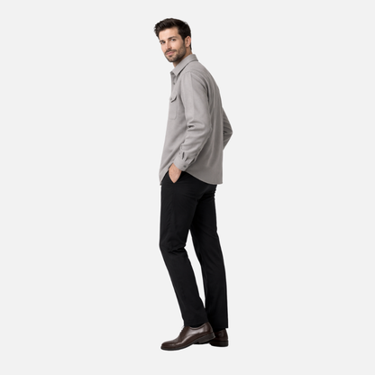 Sobrecamisa tejida con bolsillos en el pecho para caballeros