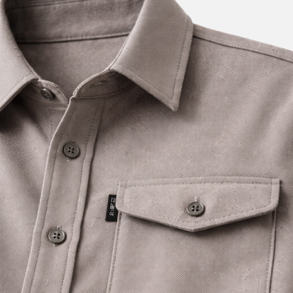 Sobrecamisa tejida con bolsillos en el pecho para caballeros