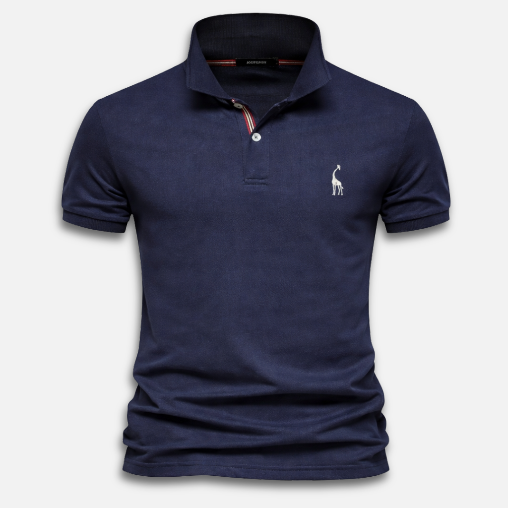 Polo de punto para hombre de manga corta – Corte clásico con tapeta de botones