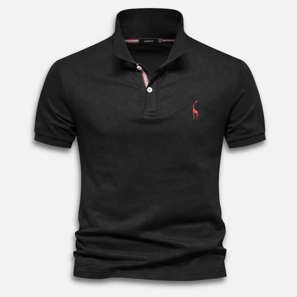 Polo de punto para hombre de manga corta – Corte clásico con tapeta de botones