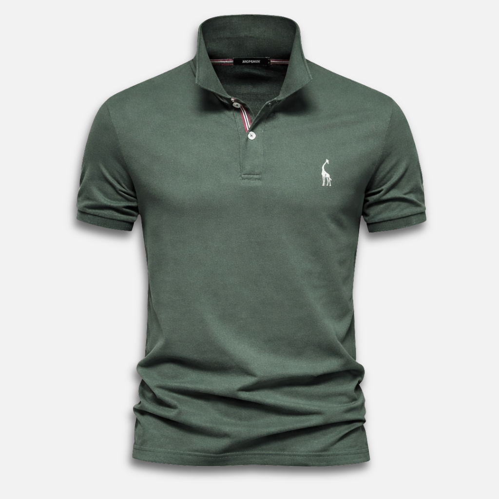 Polo de punto para hombre de manga corta – Corte clásico con tapeta de botones