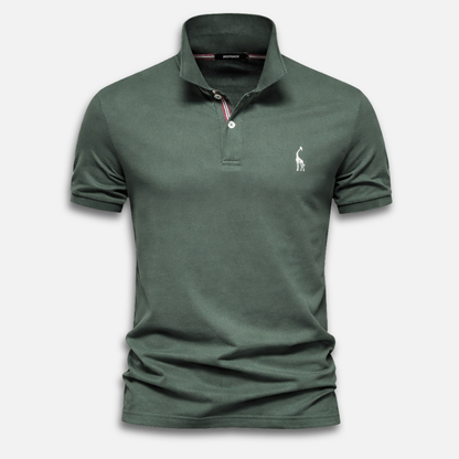 Polo de punto para hombre de manga corta – Corte clásico con tapeta de botones