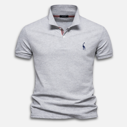 Polo de punto para hombre de manga corta – Corte clásico con tapeta de botones