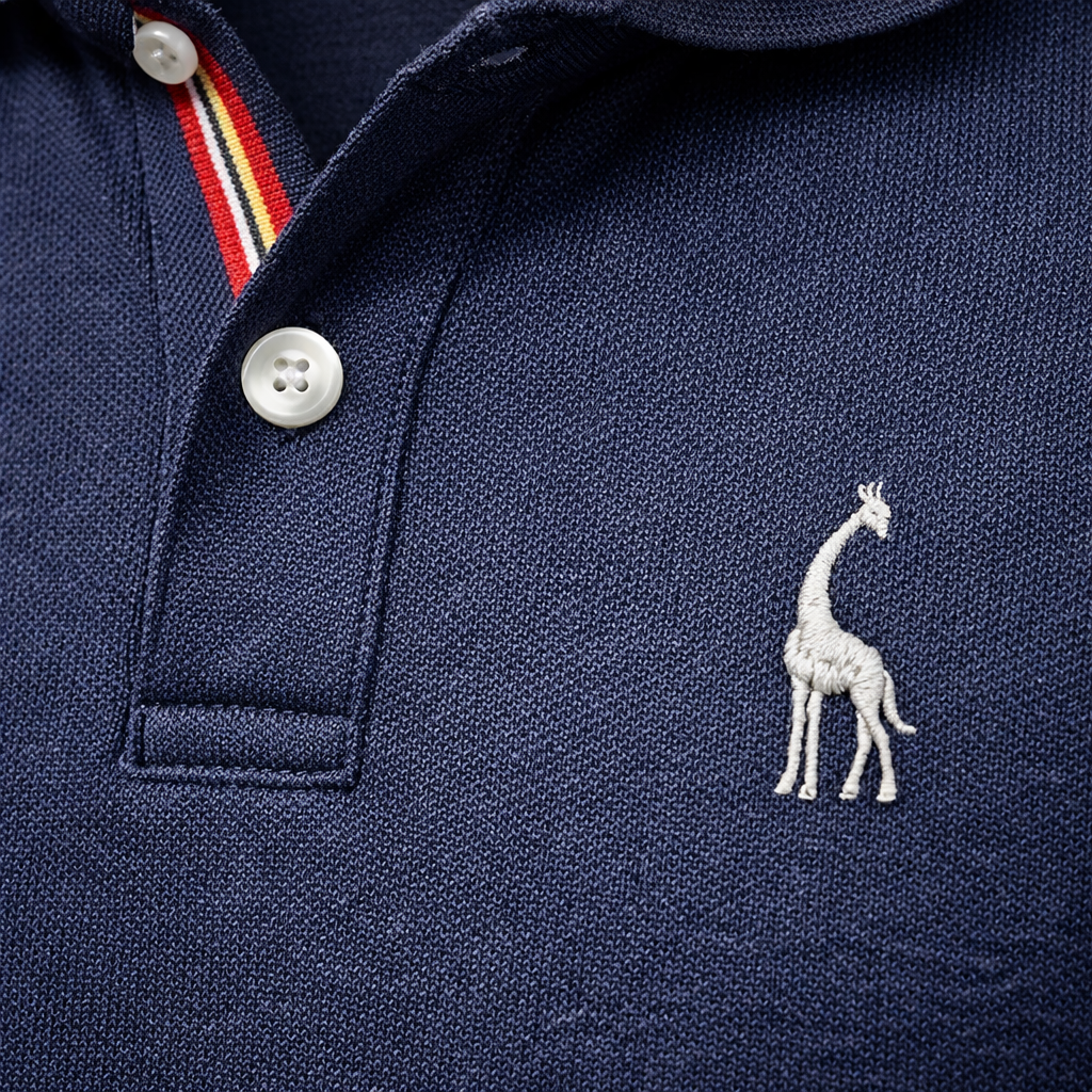 Polo de punto para hombre de manga corta – Corte clásico con tapeta de botones