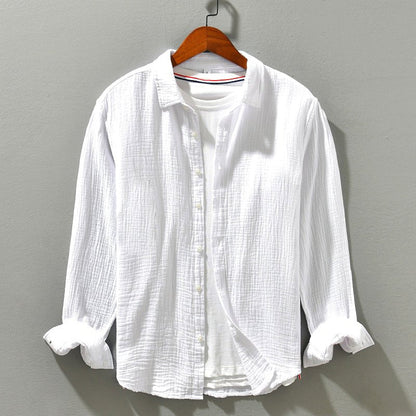 Camisa de lino transpirable para el día a día para hombre