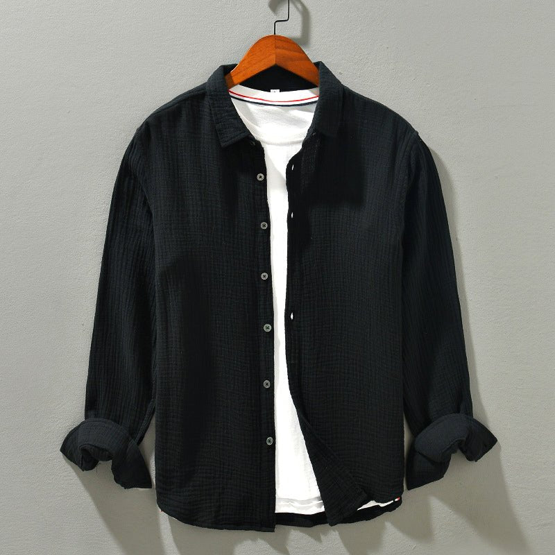 Camisa de lino transpirable para el día a día para hombre