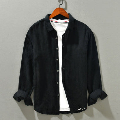 Camisa de lino transpirable para el día a día para hombre