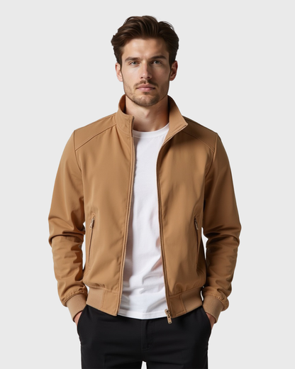 Chaqueta ligera para hombre resistente al viento con cremallera completa