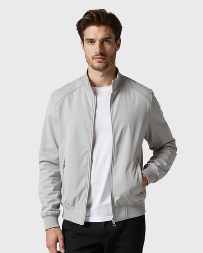 Chaqueta ligera para hombre resistente al viento con cremallera completa