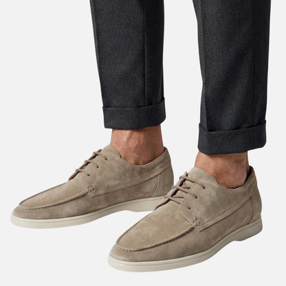 Mocasines para hombre en apariencia de ante con plantilla acolchada