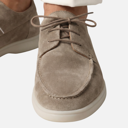 Mocasines para hombre en apariencia de ante con plantilla acolchada