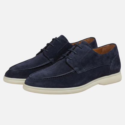 Mocasines para hombre en apariencia de ante con plantilla acolchada