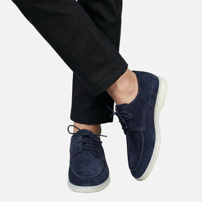 Mocasines para hombre en apariencia de ante con plantilla acolchada