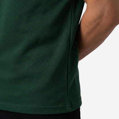 Polo de manga corta para hombre de algodón – Cuello con cremallera hasta el pecho y estructura piqué