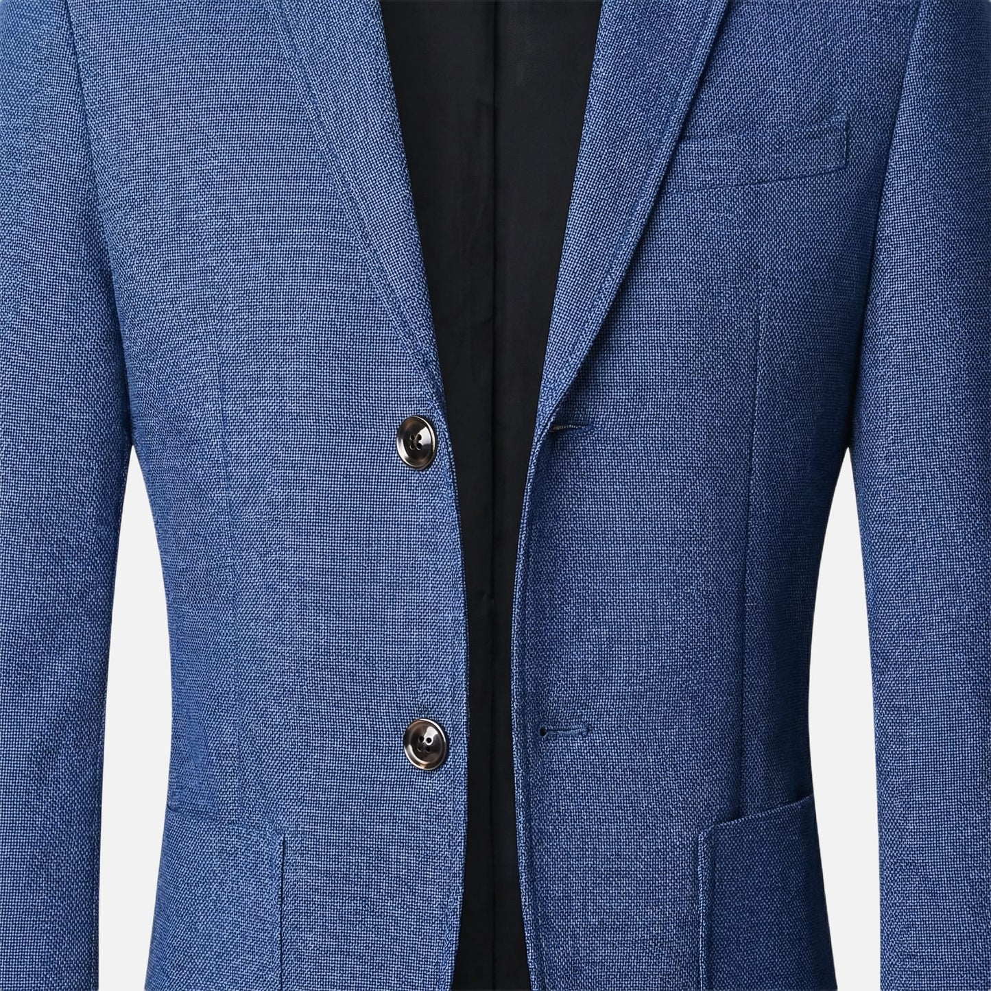 Blazer slim fit para hombre de mezcla ligera de lana con bolsillos laterales