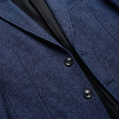 Blazer slim fit para hombre de mezcla ligera de lana con bolsillos laterales