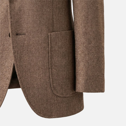 Blazer slim fit para hombre de mezcla ligera de lana con bolsillos laterales