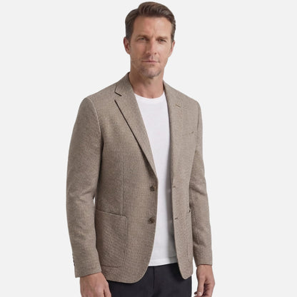 Blazer slim fit para hombre de mezcla ligera de lana con bolsillos laterales