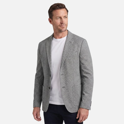 Blazer slim fit para hombre de mezcla ligera de lana con bolsillos laterales