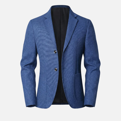 Blazer slim fit para hombre de mezcla ligera de lana con bolsillos laterales