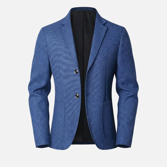 Blazer slim fit para hombre de mezcla ligera de lana con bolsillos laterales
