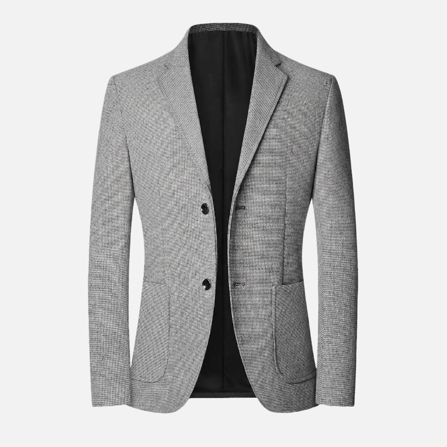 Blazer slim fit para hombre de mezcla ligera de lana con bolsillos laterales