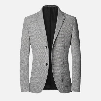Blazer slim fit para hombre de mezcla ligera de lana con bolsillos laterales