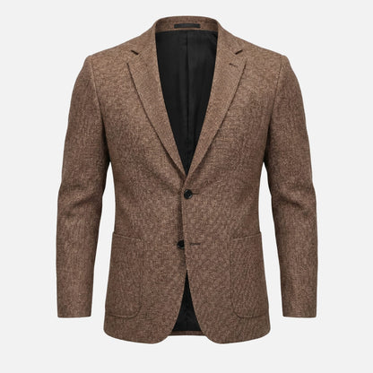 Blazer slim fit para hombre de mezcla ligera de lana con bolsillos laterales