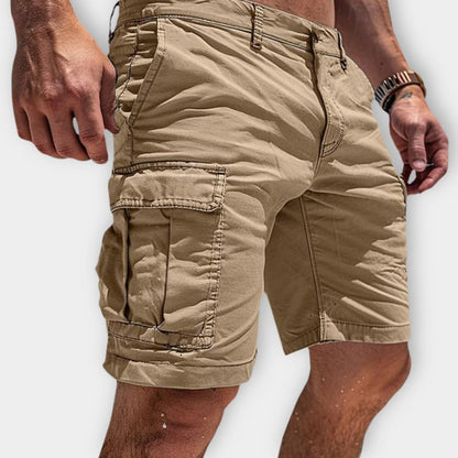 Pantalones cortos casuales de verano con bolsillos cargo para hombre