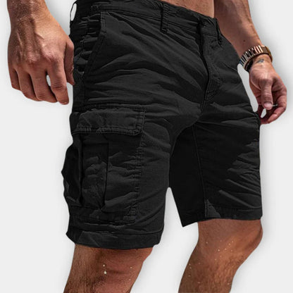 Pantalones cortos casuales de verano con bolsillos cargo para hombre