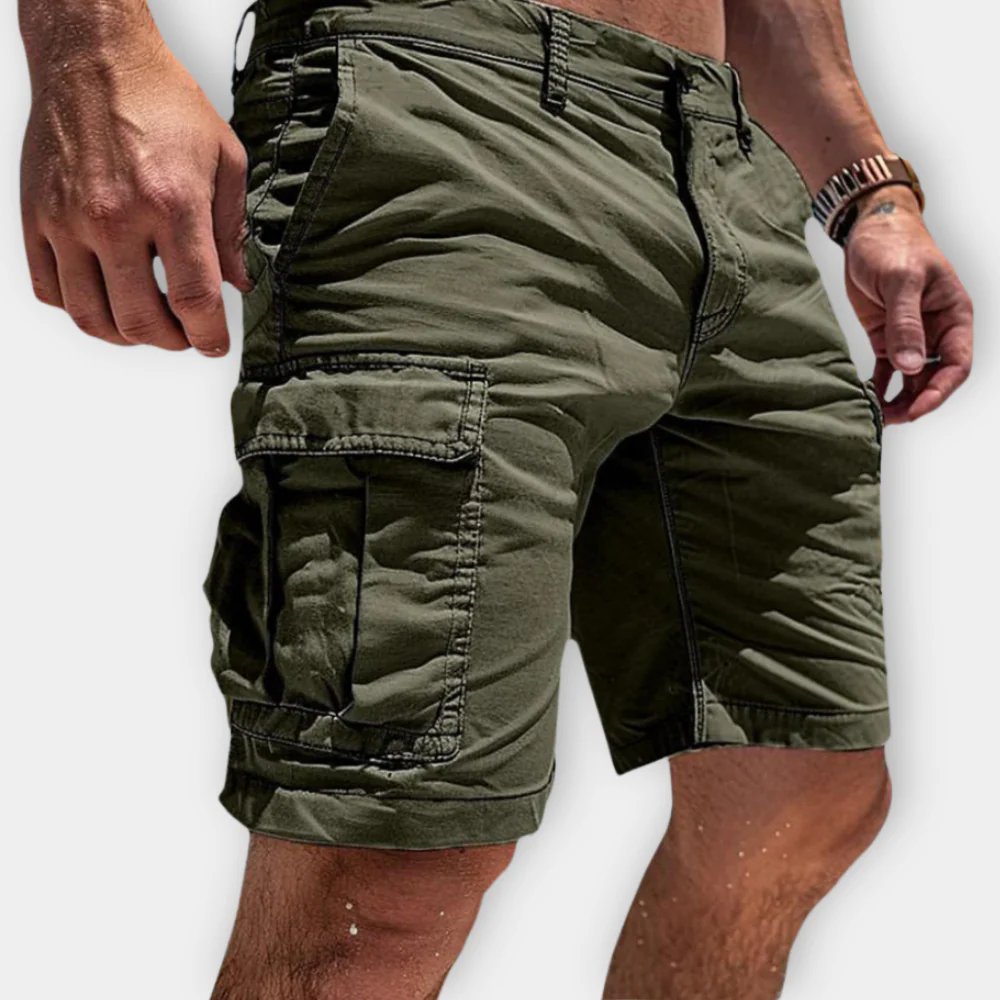 Pantalones cortos casuales de verano con bolsillos cargo para hombre