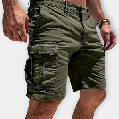 Pantalones cortos casuales de verano con bolsillos cargo para hombre