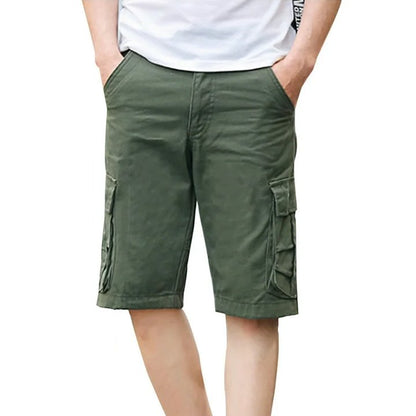 Pantalones cortos casuales de verano con bolsillos cargo para hombre