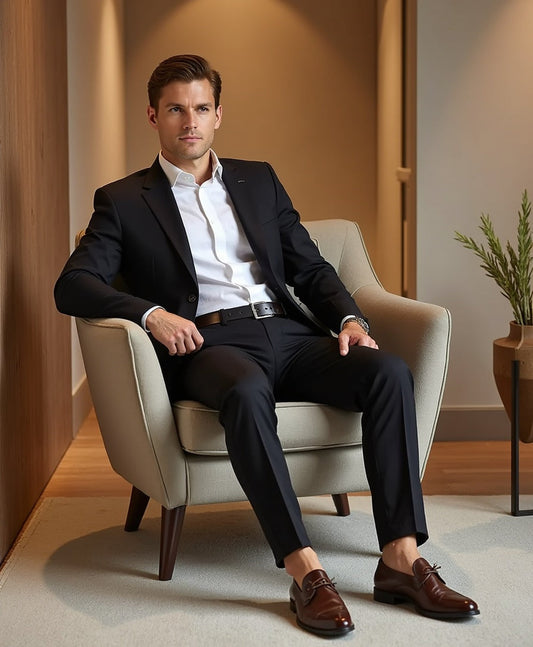 Pantalón Smart Casual muy elástico con corte hasta el tobillo para caballeros