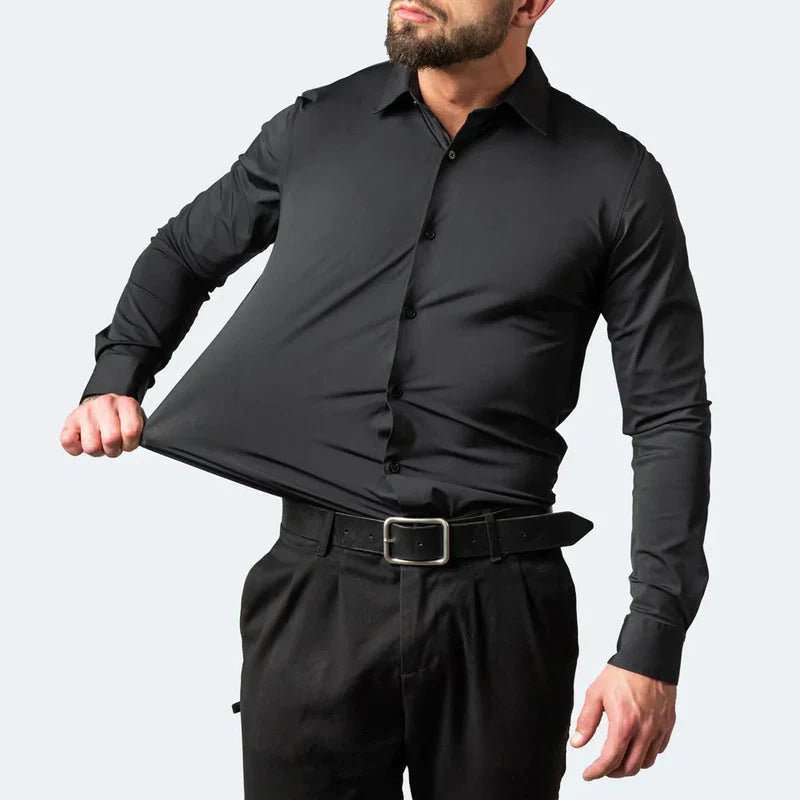 Camisa de algodón de alta calidad y resistente a las arrugas para hombre
