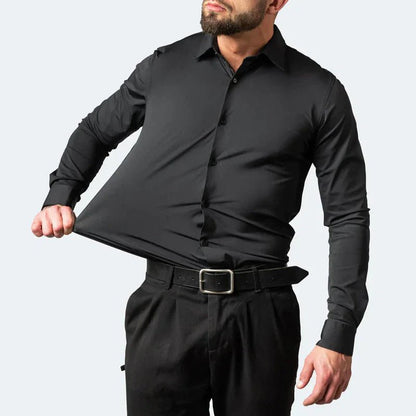 Camisa de algodón de alta calidad y resistente a las arrugas para hombre