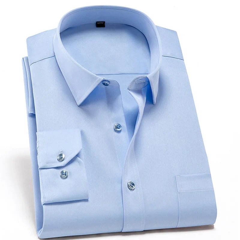 Camisa de algodón de alta calidad y resistente a las arrugas para hombre