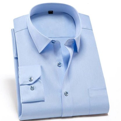 Camisa de algodón de alta calidad y resistente a las arrugas para hombre