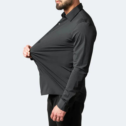 Camisa de algodón de alta calidad y resistente a las arrugas para hombre