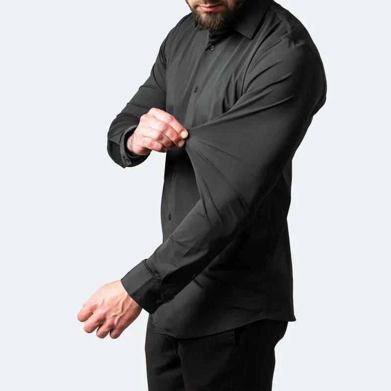 Camisa de algodón de alta calidad y resistente a las arrugas para hombre