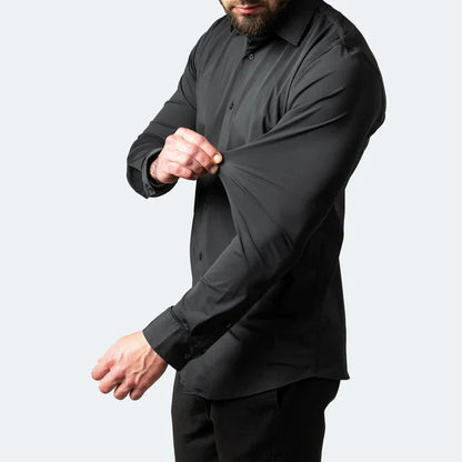 Camisa de algodón de alta calidad y resistente a las arrugas para hombre