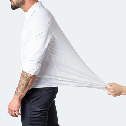 Camisa de algodón de alta calidad y resistente a las arrugas para hombre