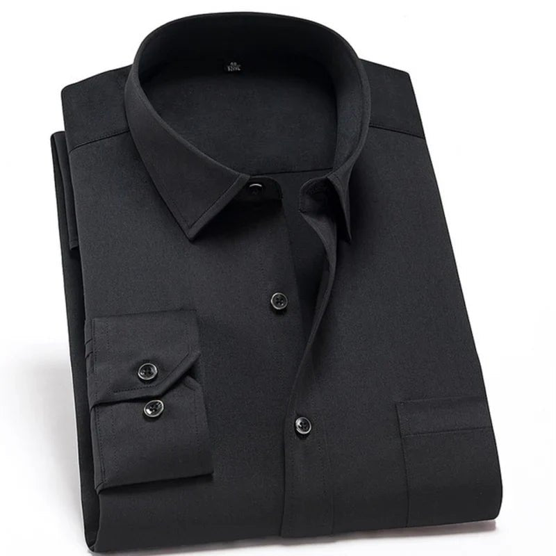 Camisa de algodón de alta calidad y resistente a las arrugas para hombre