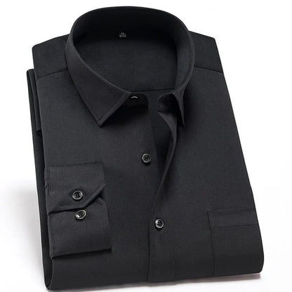 Camisa de algodón de alta calidad y resistente a las arrugas para hombre