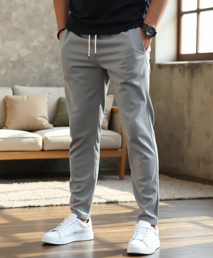Pantalón casual con cordón – Pantalón slim fit ligero para caballeros